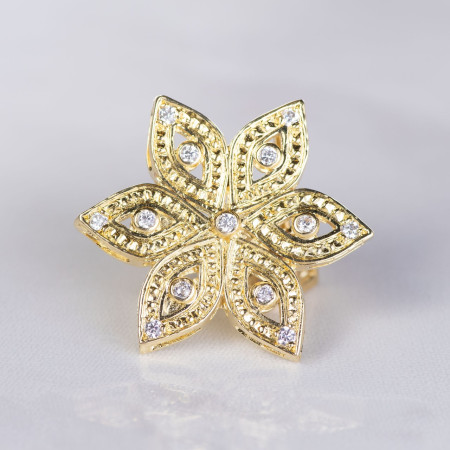 Pingente em ouro com brilhantes