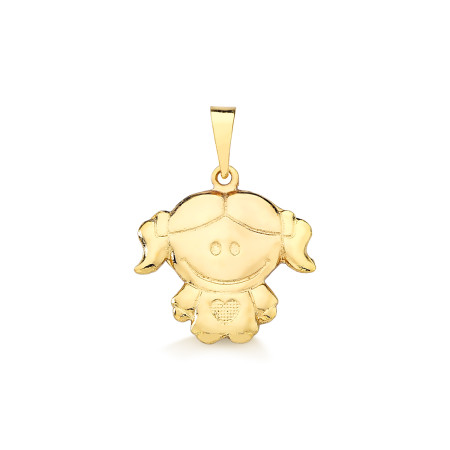 Pingente menina em ouro