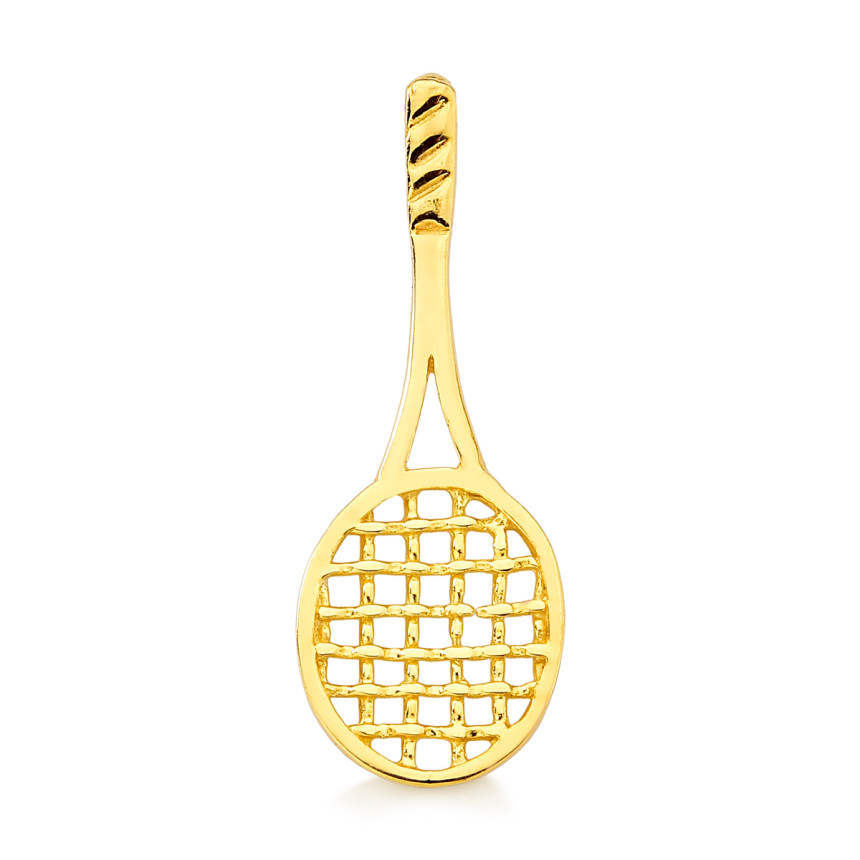 Pingente raquete em ouro amarelo