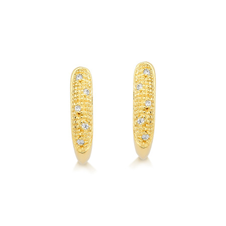 Brincos em ouro amarelo 18 k  com brilhantes