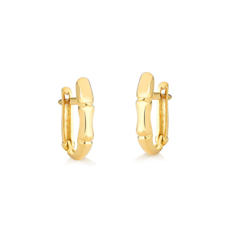 Brincos bambu em ouro 18 k