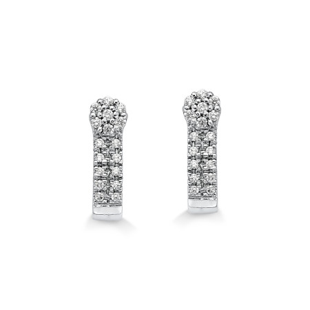 Brincos em ouro branco 18 k com brilhantes