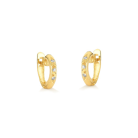 Brincos em ouro 18 k com brilhantes