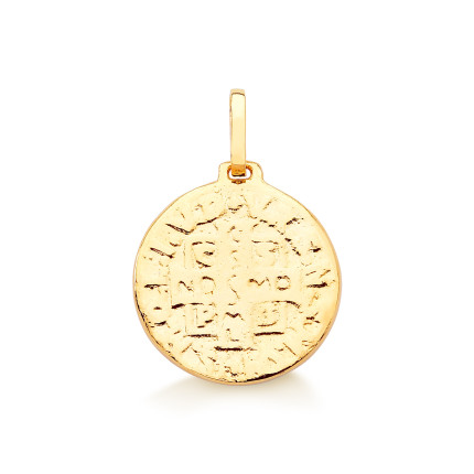 Pingente São Bento em ouro amarelo