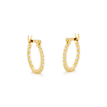 Brincos em ouro amarelo com brilhantes