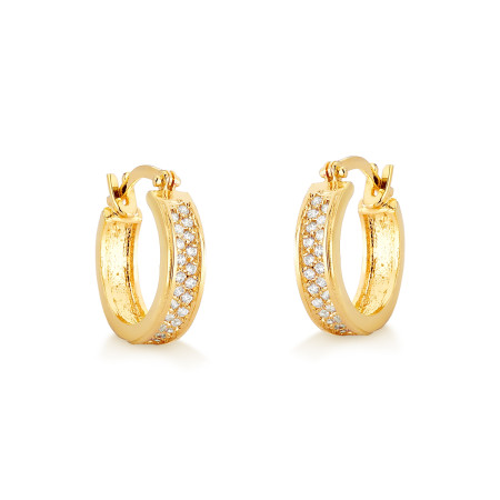 Brincos em ouro amarelo com brilhantes