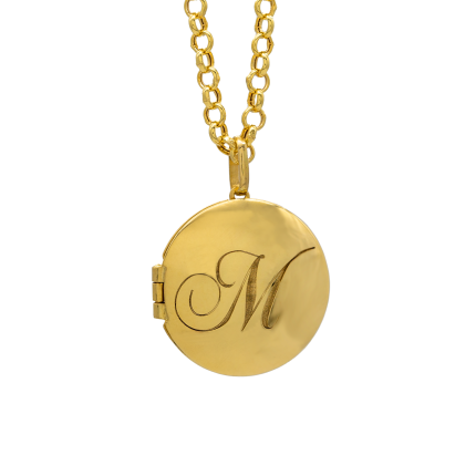 Corrente com relicário em ouro 18k