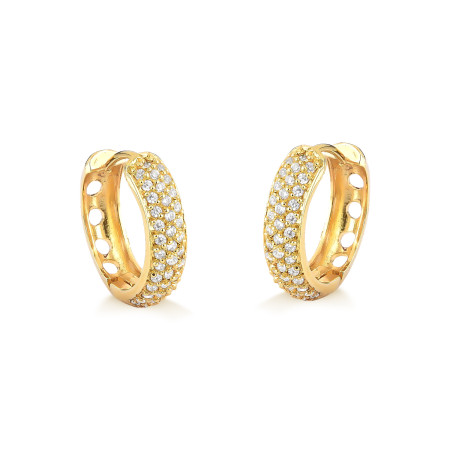 Brincos em ouro com brilhantes