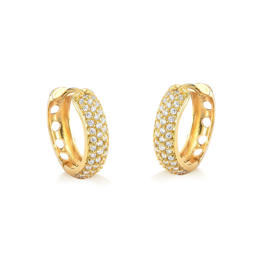 Brincos em ouro com brilhantes