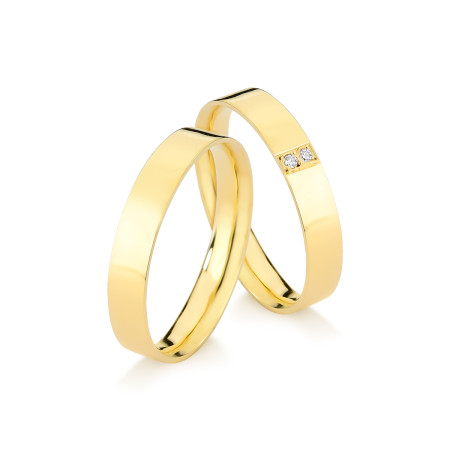 Aliança em ouro amarelo 18 k [individual]