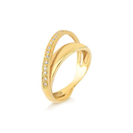 Anel em ouro 18 k com brilhantes