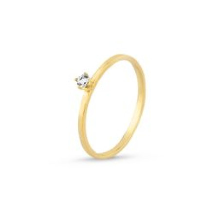 Anel em ouro com diamante