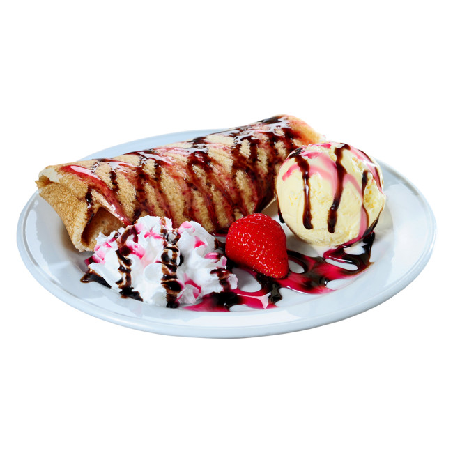 Crepe de Morango com Nutella