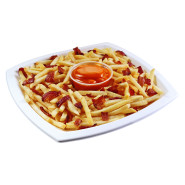 Fritas com Cheddar e Bacon