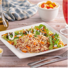 Risoto de Carne Seca e Abóbora