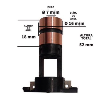 ANEL COLETOR ROTOR alternador JOHN DEERE  200 AMPERES