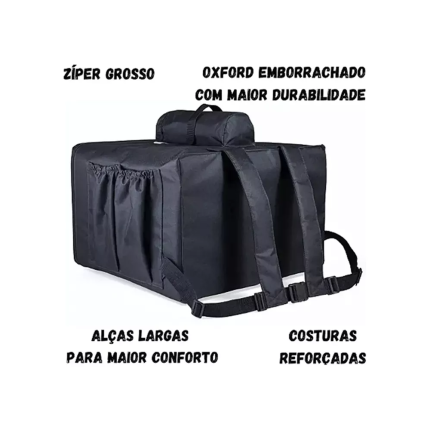 Mochila Bag Térmica 67 Litros Motoboy - Preta