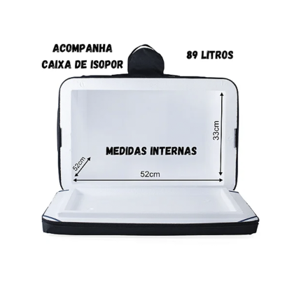 Mochila Bag Térmica 89 Litros Motoboy - Preta