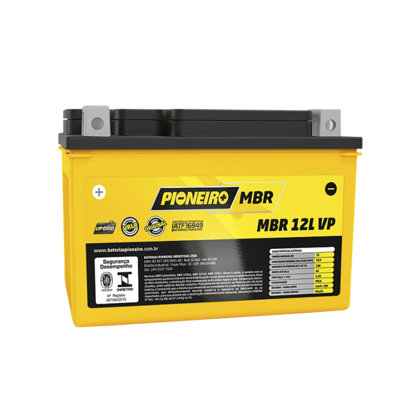 Bateria Pioneiro MBR 12L VP 10,1Ah 12V