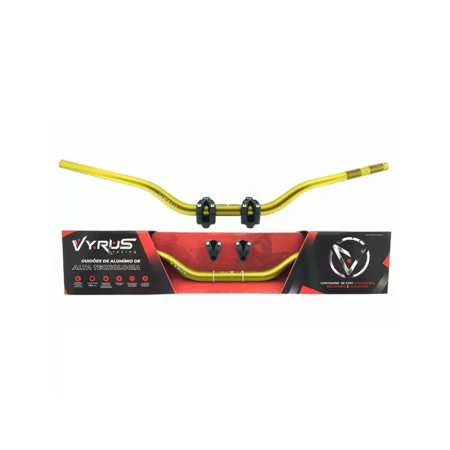 Guidão Vyrus 28.6MM C/ Adaptadores Aluminio - Dourado