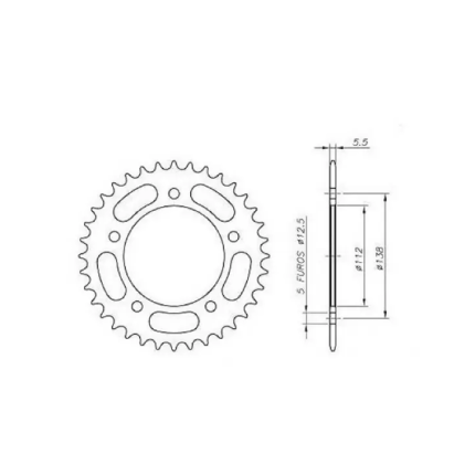 Kit Relação de Transmissão Vaz Xtreme Black Edition Honda NC 700 (12-15) (C/ Retentor)