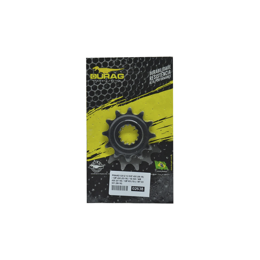 Pinhão 12 Dentes Durag Yamaha YZF R3 / MT 03 321