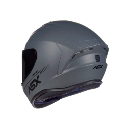 Capacete ASX Draken Solid - Cinza Fosco