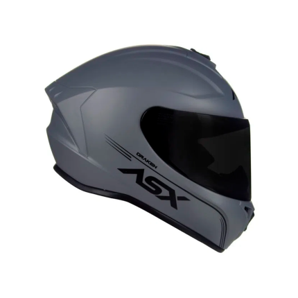 Capacete ASX Draken Solid - Cinza Fosco