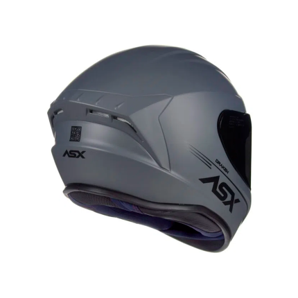 Capacete ASX Draken Solid - Cinza Fosco
