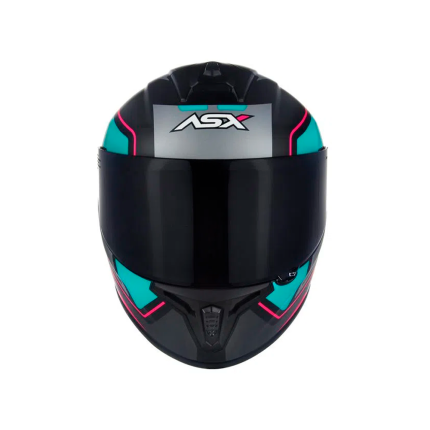 Capacete ASX Draken Wind - Preto Fosco / Tiffany / Rosa
