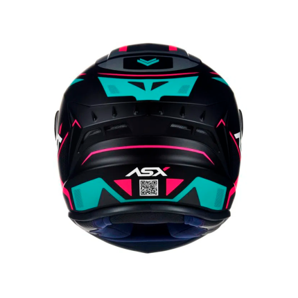 Capacete ASX Draken Wind - Preto Fosco / Tiffany / Rosa