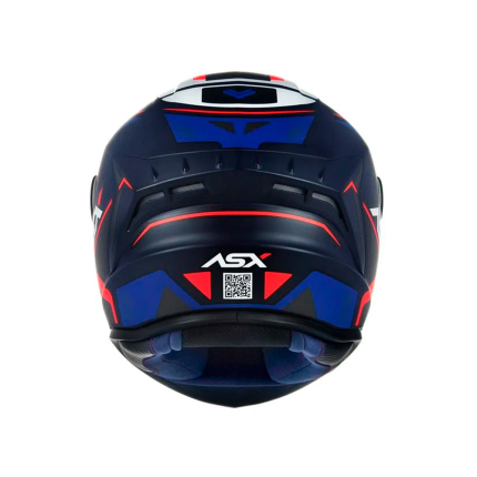 Capacete ASX Draken Wind - Azul Fosco / Azul / Vermelho