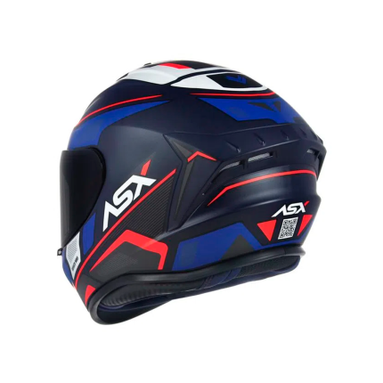 Capacete ASX Draken Wind - Azul Fosco / Azul / Vermelho
