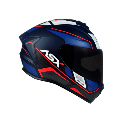 Capacete ASX Draken Wind - Azul Fosco / Azul / Vermelho