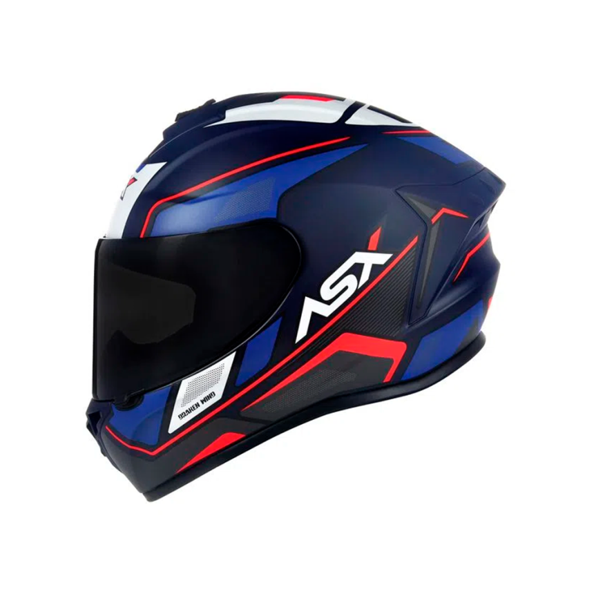 Capacete ASX Draken Wind - Azul Fosco / Azul / Vermelho