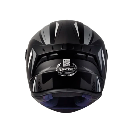 Capacete ASX Draken Vector - Preto Fosco e Cinza