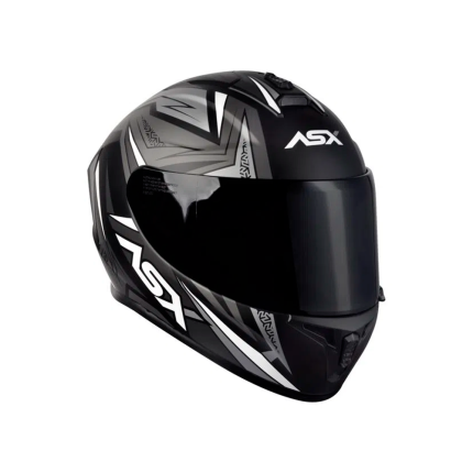 Capacete ASX Draken Vector - Preto Fosco e Cinza