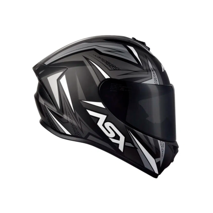 Capacete ASX Draken Vector - Preto Fosco e Cinza
