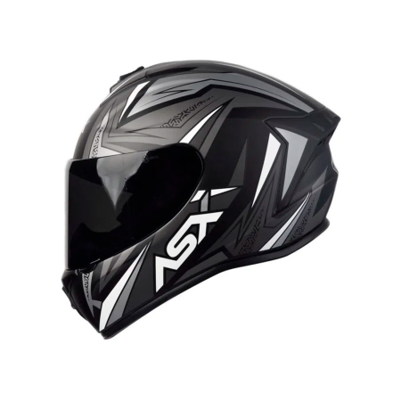 Capacete ASX Draken Vector - Preto Fosco e Cinza