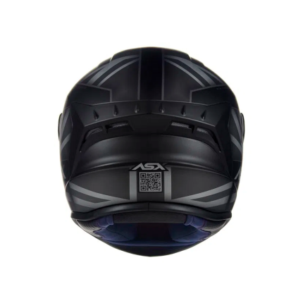 Capacete ASX Draken UK - Preto Fosco e Cinza