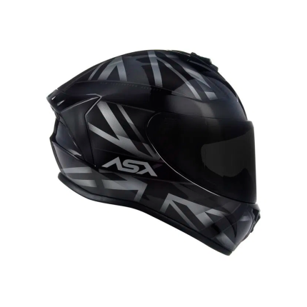 Capacete ASX Draken UK - Preto e Cinza