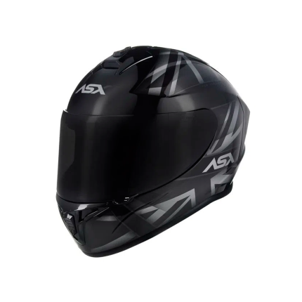Capacete ASX Draken UK - Preto e Cinza