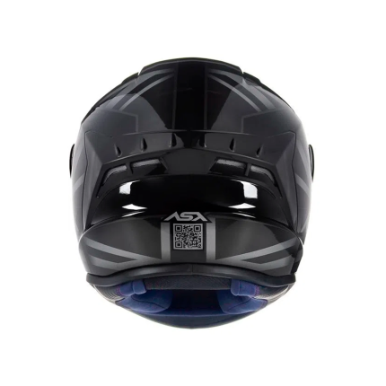 Capacete ASX Draken UK - Preto e Cinza