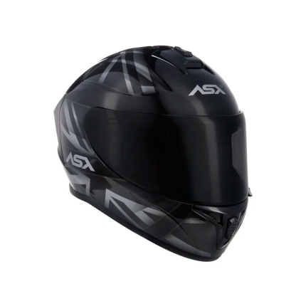 Capacete ASX Draken UK - Preto e Cinza