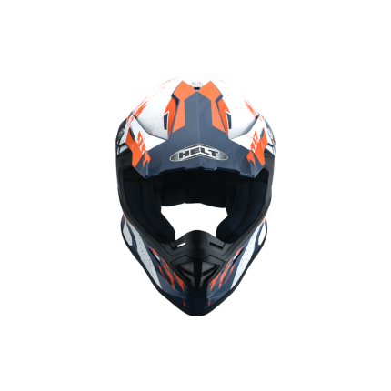 Capacete Helt Cross MX Traction - Branco e Laranja