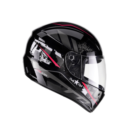 Capacete FLY F9 City - Preto e Vermelho
