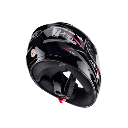 Capacete FLY F9 City - Preto e Vermelho