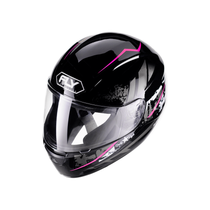 Capacete FLY F9 City - Preto e Rosa
