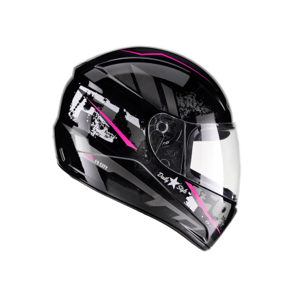Capacete FLY F9 City - Preto e Rosa