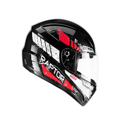 Capacete FLY F9 Raptor - Preto e Vermelho